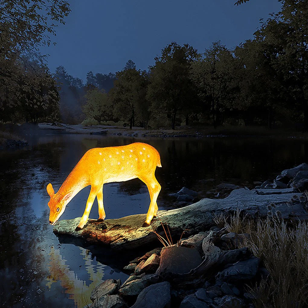 Prosperous Landscape Animal Resin Outdoor Lawn Lights - Image 6