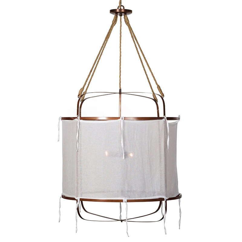 Provence Modern Linen Fabric Pendant Light - Image 25