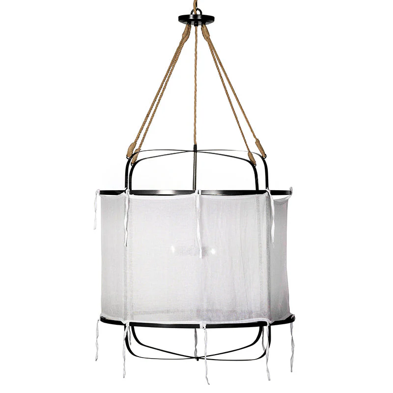 Provence Modern Linen Fabric Pendant Light - Image 28