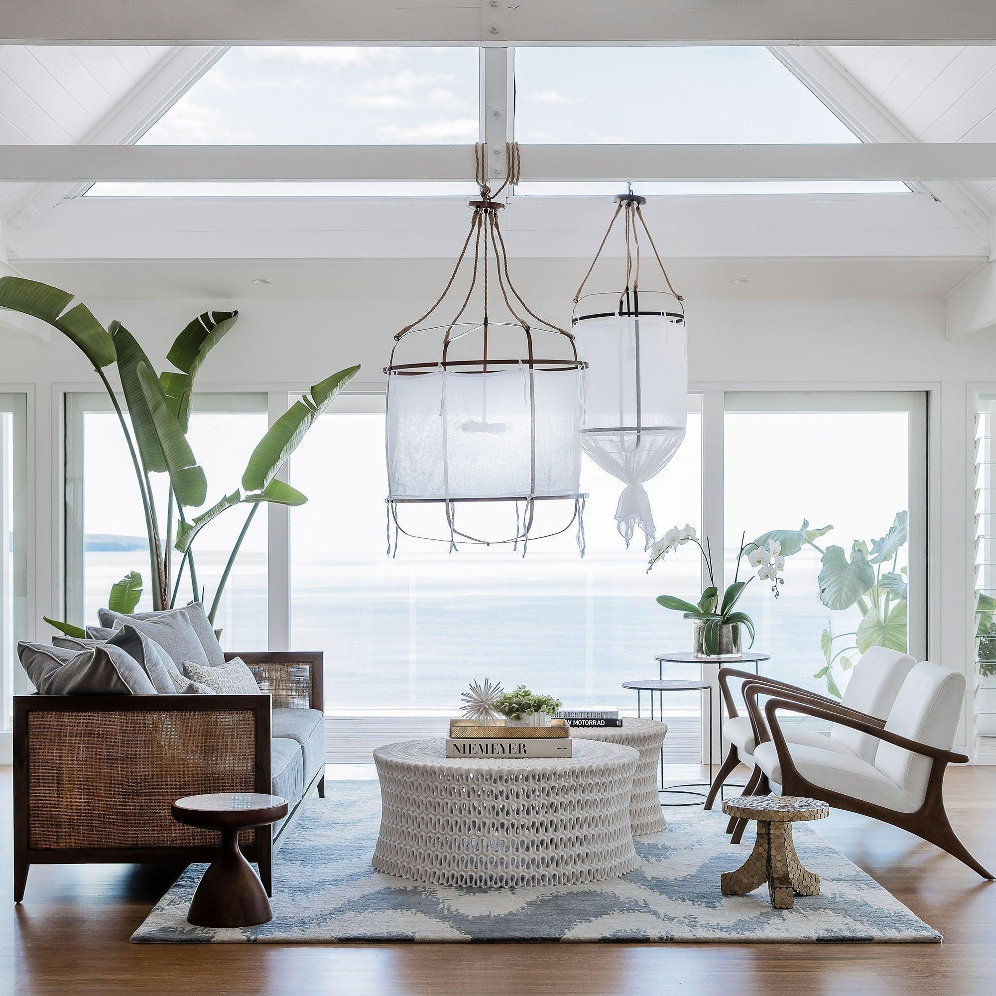 Provence Modern Linen Fabric Pendant Light - Image 4