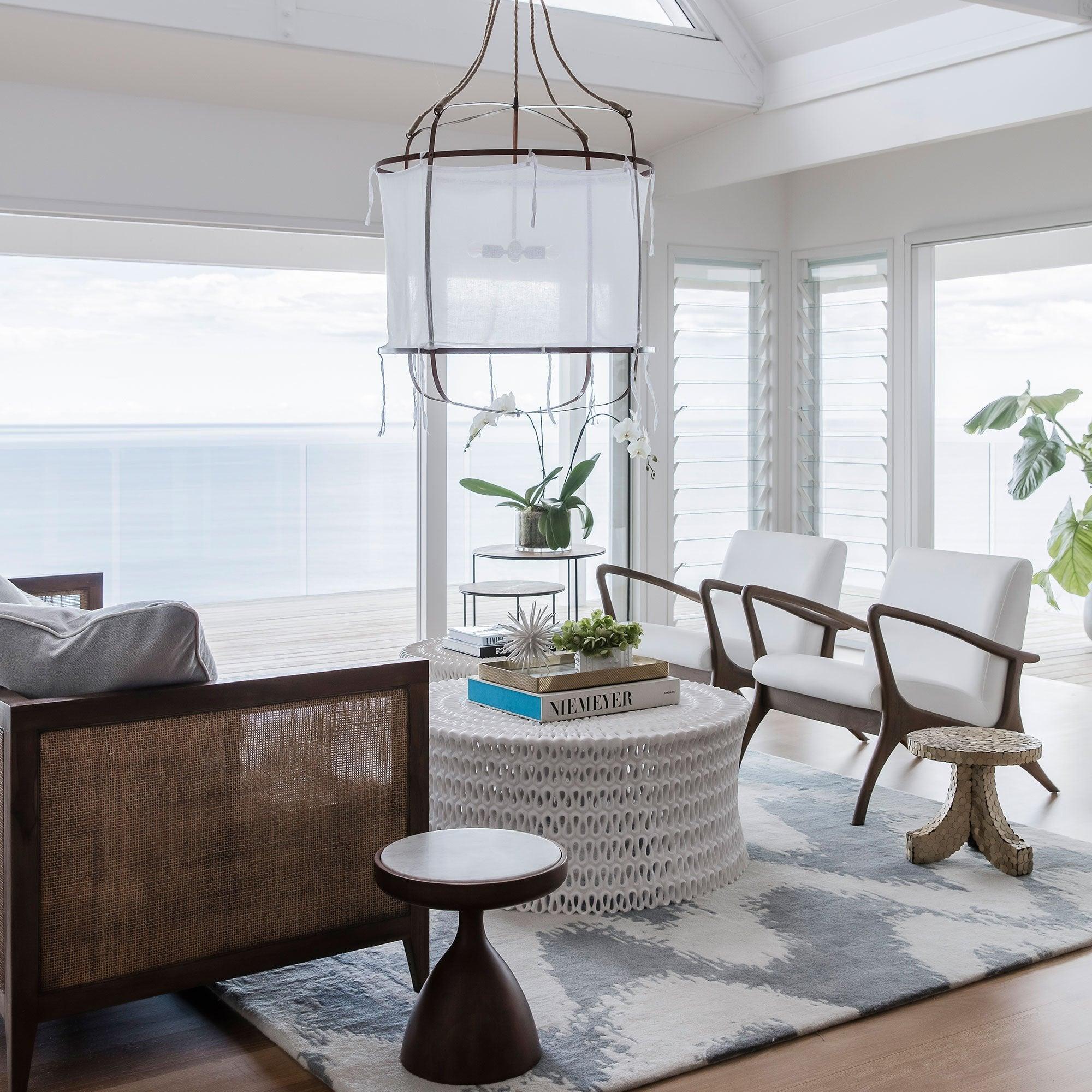 Provence Modern Linen Fabric Pendant Light - Image 6