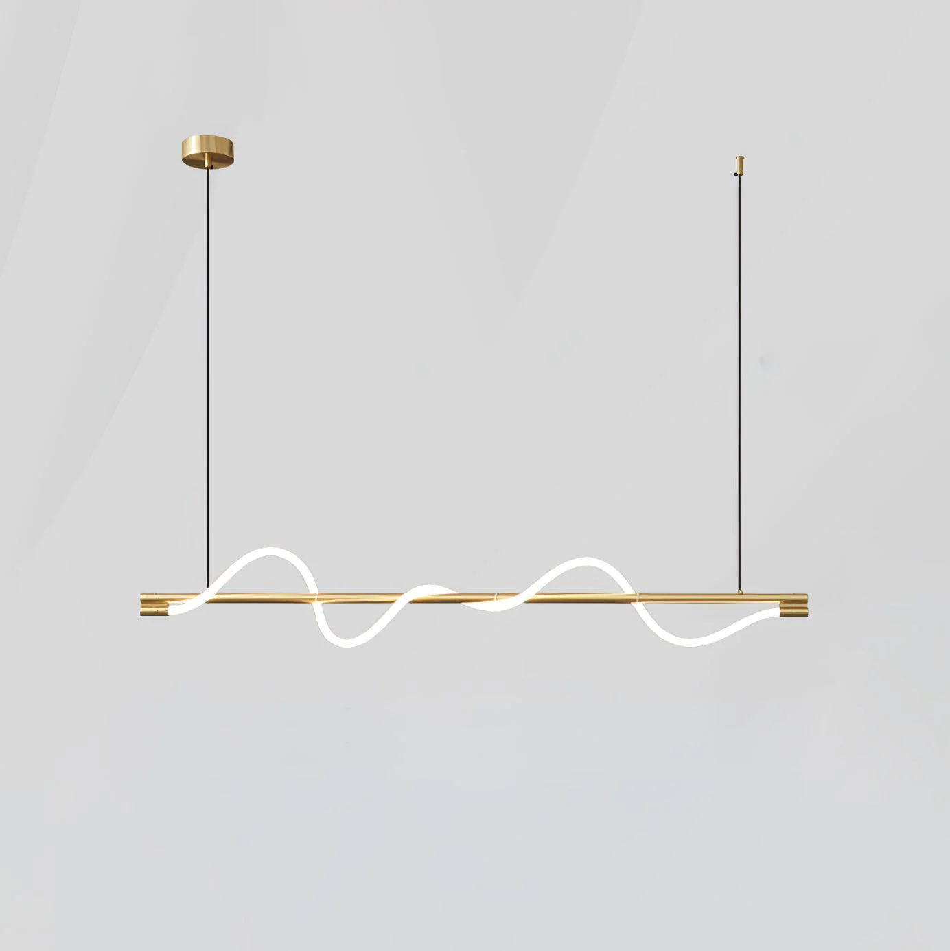 Pulse Minimalist Brass Pendant Lamp - Image 10