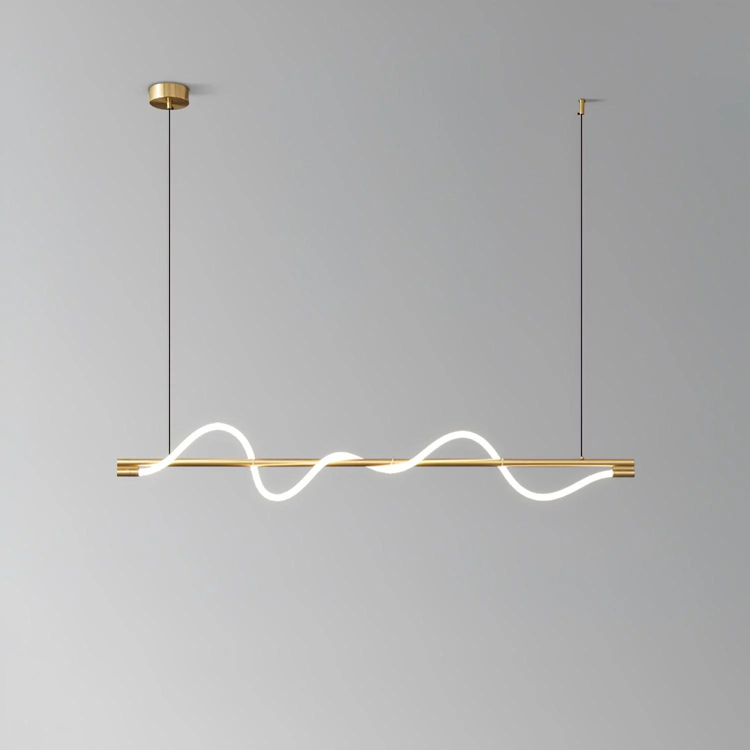Pulse Minimalist Brass Pendant Lamp - Image 13
