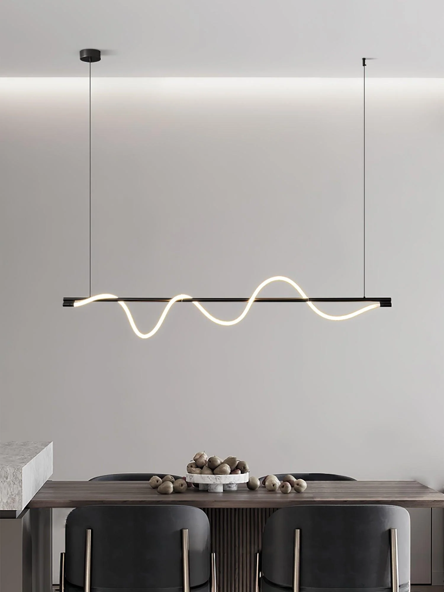Pulse Minimalist Brass Pendant Lamp - Image 2