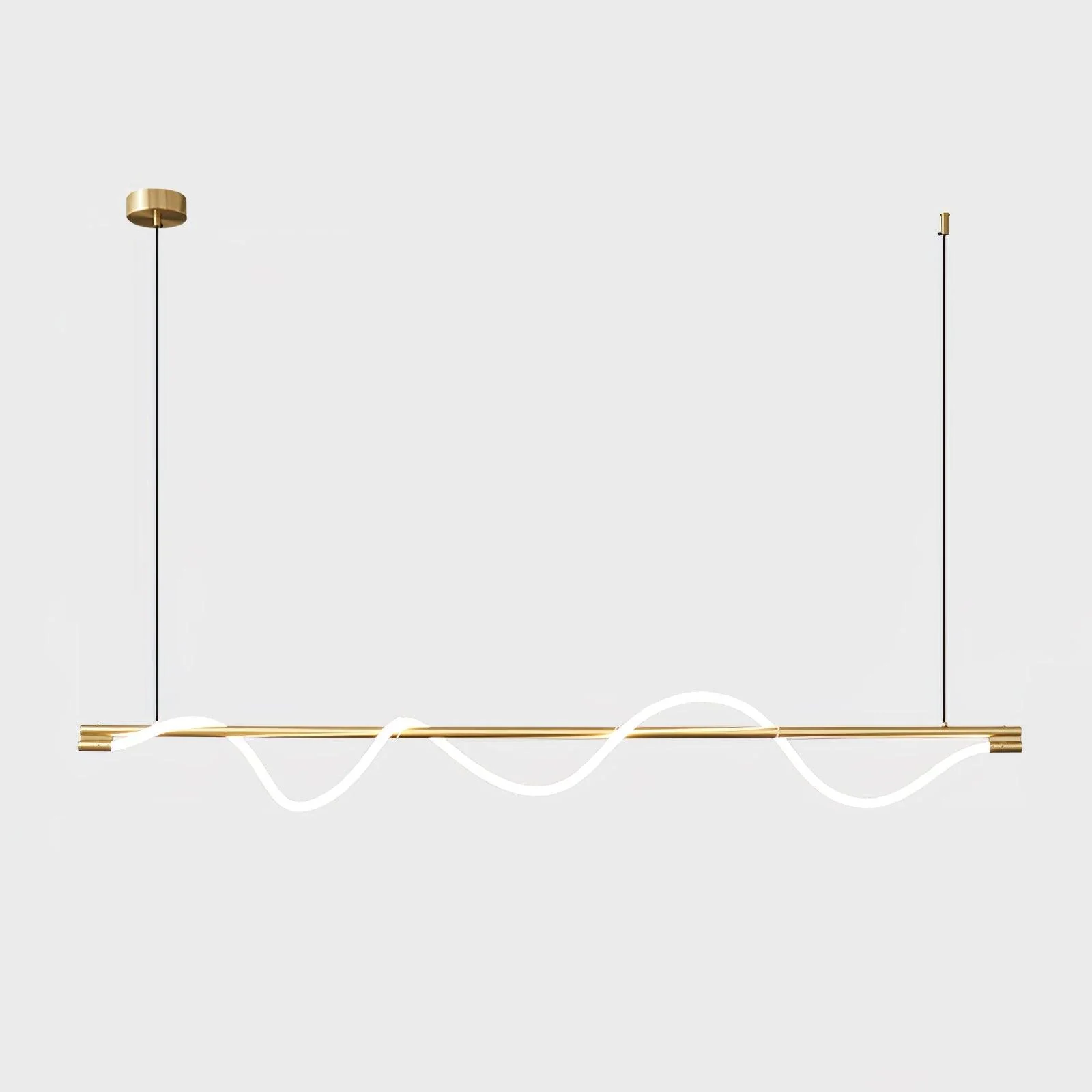 Pulse Minimalist Brass Pendant Lamp - Image 32