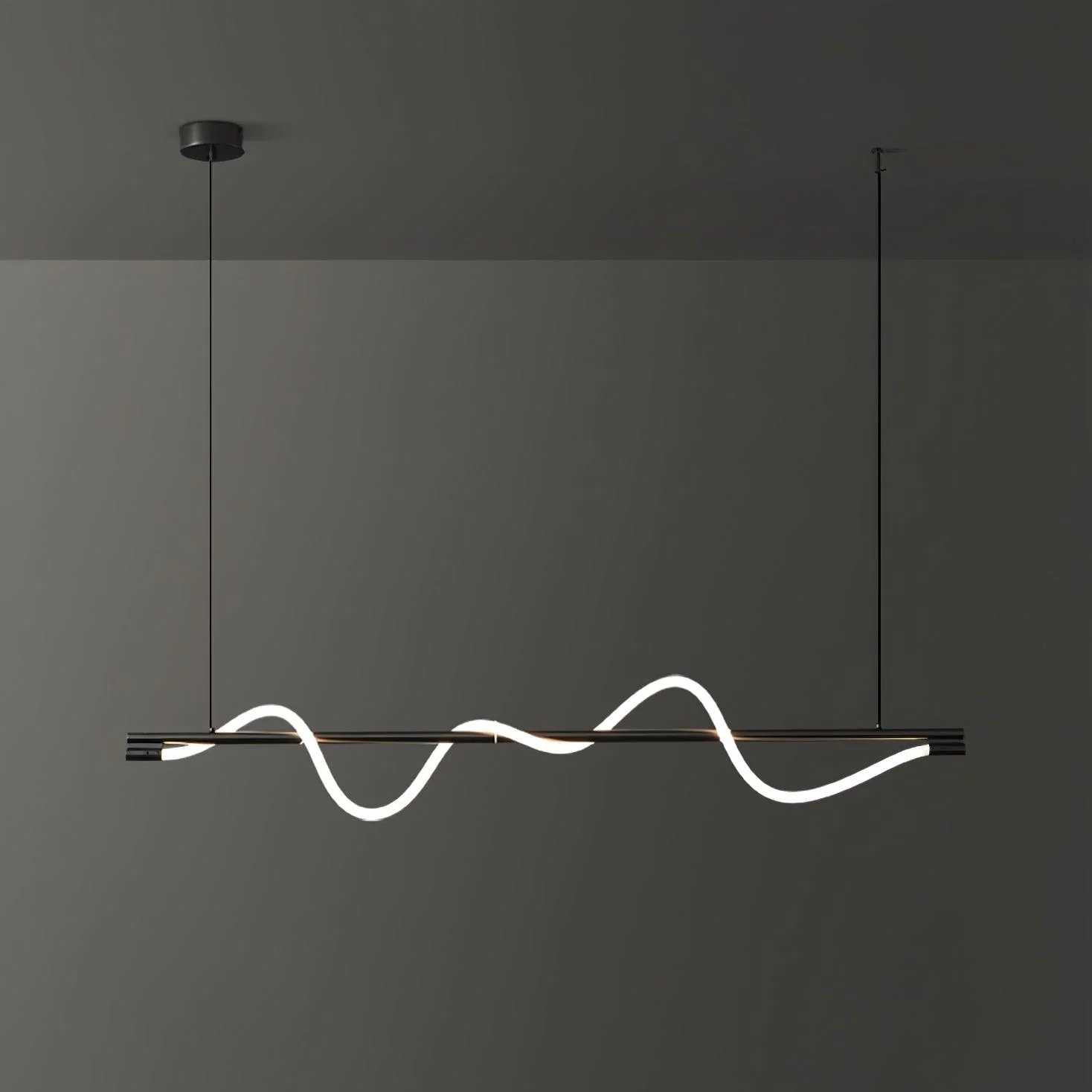 Pulse Minimalist Brass Pendant Lamp - Image 36