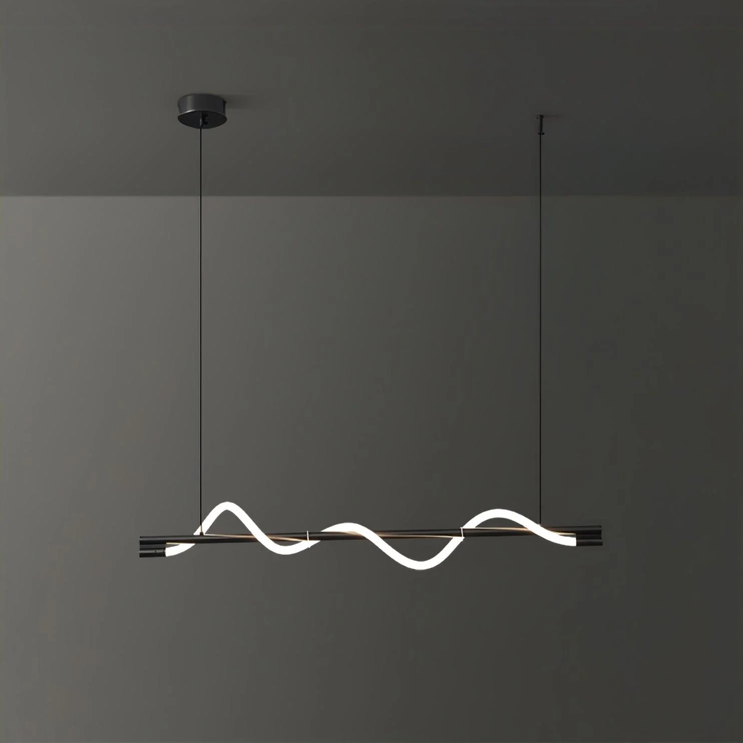Pulse Minimalist Brass Pendant Lamp - Image 39
