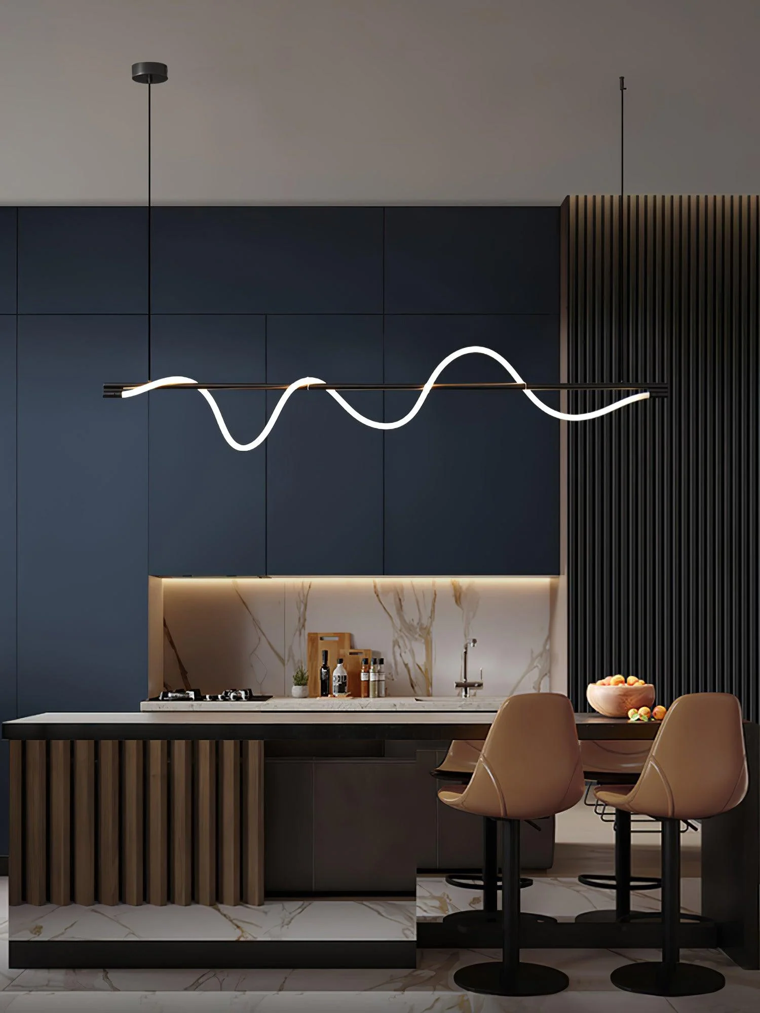 Pulse Minimalist Brass Pendant Lamp - Image 48