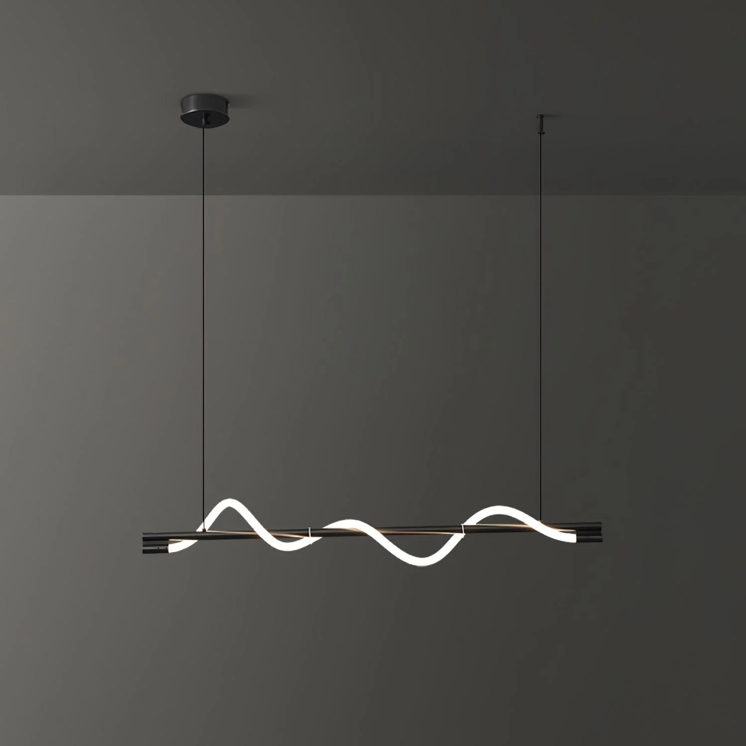 Pulse Minimalist Brass Pendant Lamp - Image 5