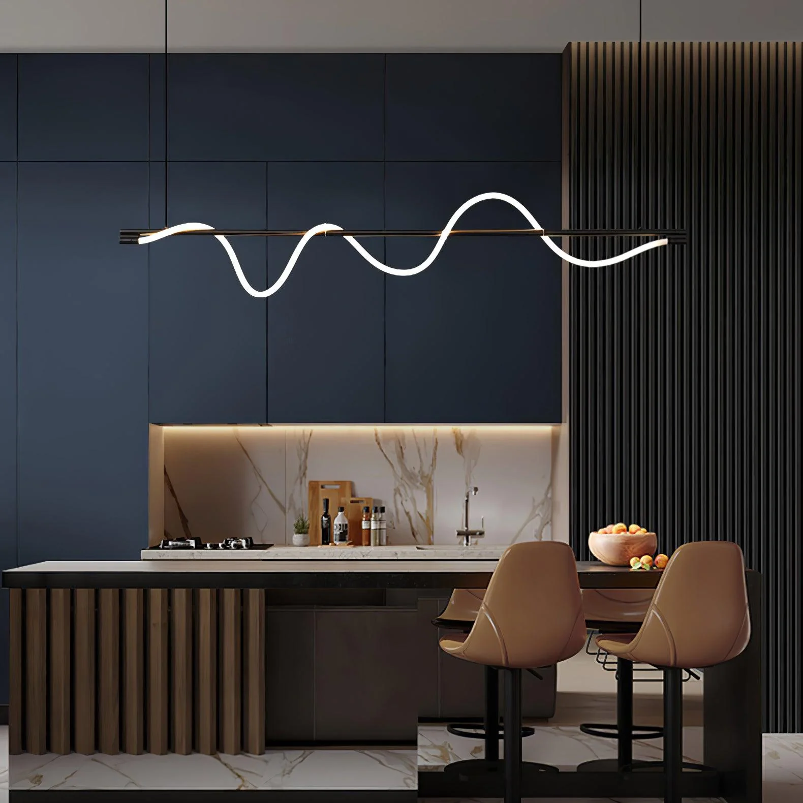 Pulse Minimalist Brass Pendant Lamp - Image 57