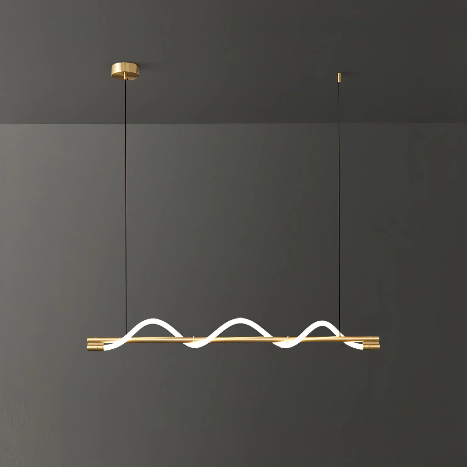 Pulse Minimalist Brass Pendant Lamp - Image 58