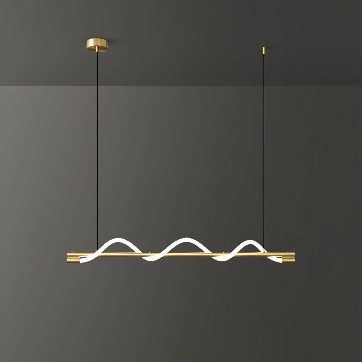 Pulse Minimalist Brass Pendant Lamp - Image 59