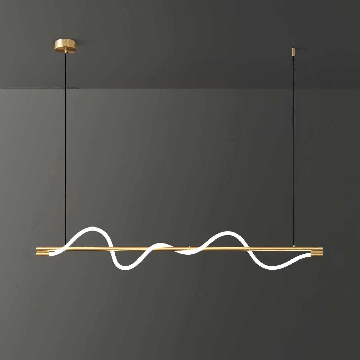 Pulse Minimalist Brass Pendant Lamp - Image 61