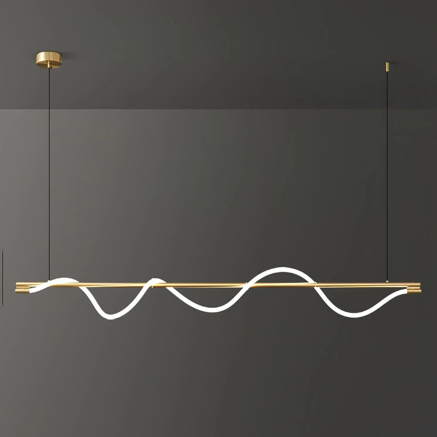 Pulse Minimalist Brass Pendant Lamp - Image 63