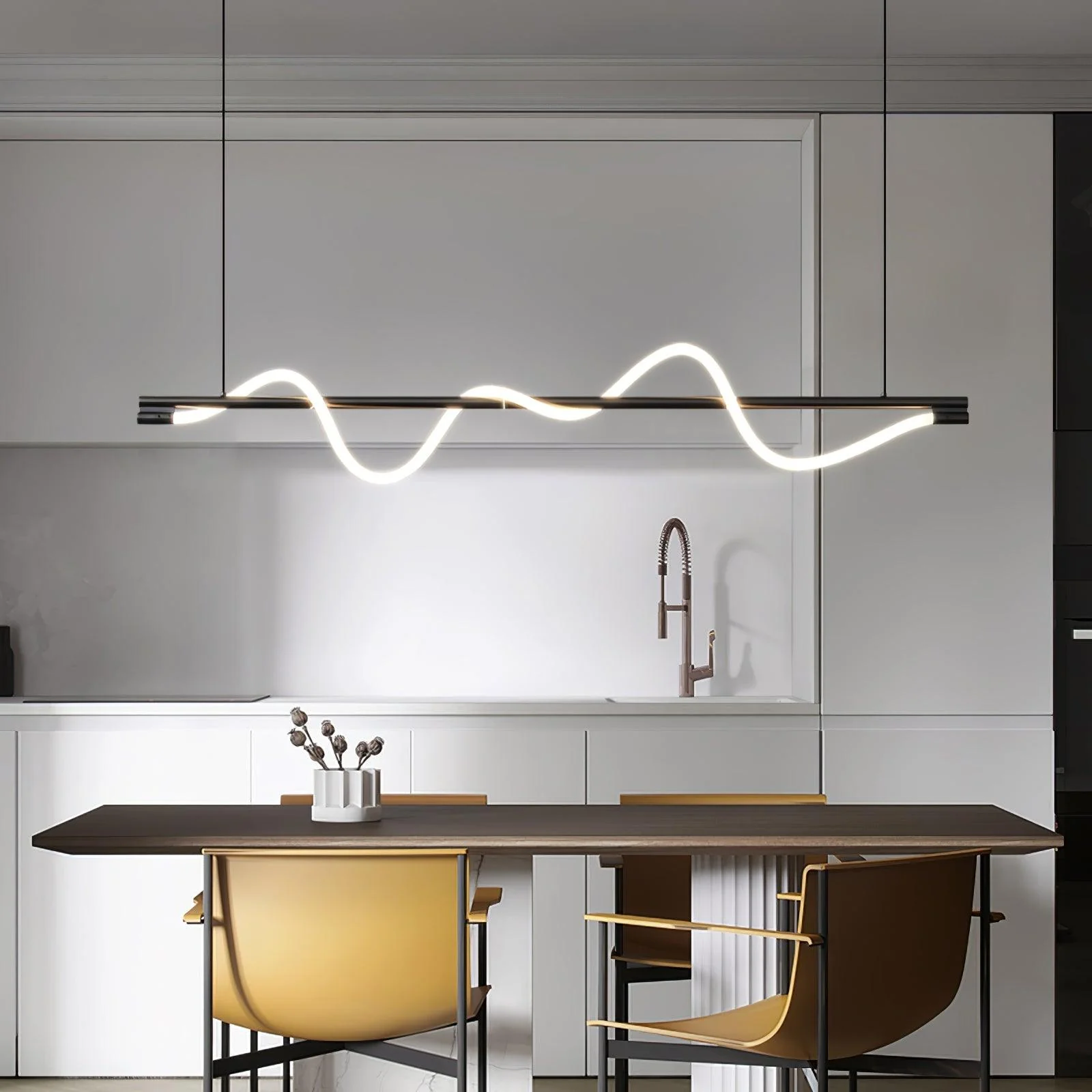 Pulse Minimalist Brass Pendant Lamp - Image 68