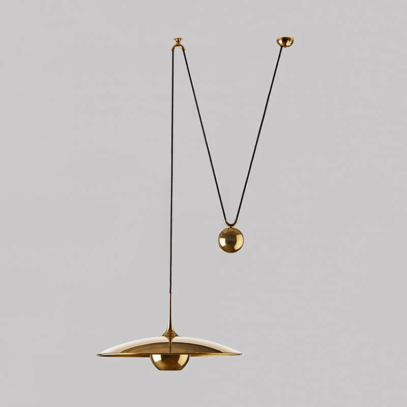 Pyra Minimalist Metal Pendant Light, Gold - Image 3
