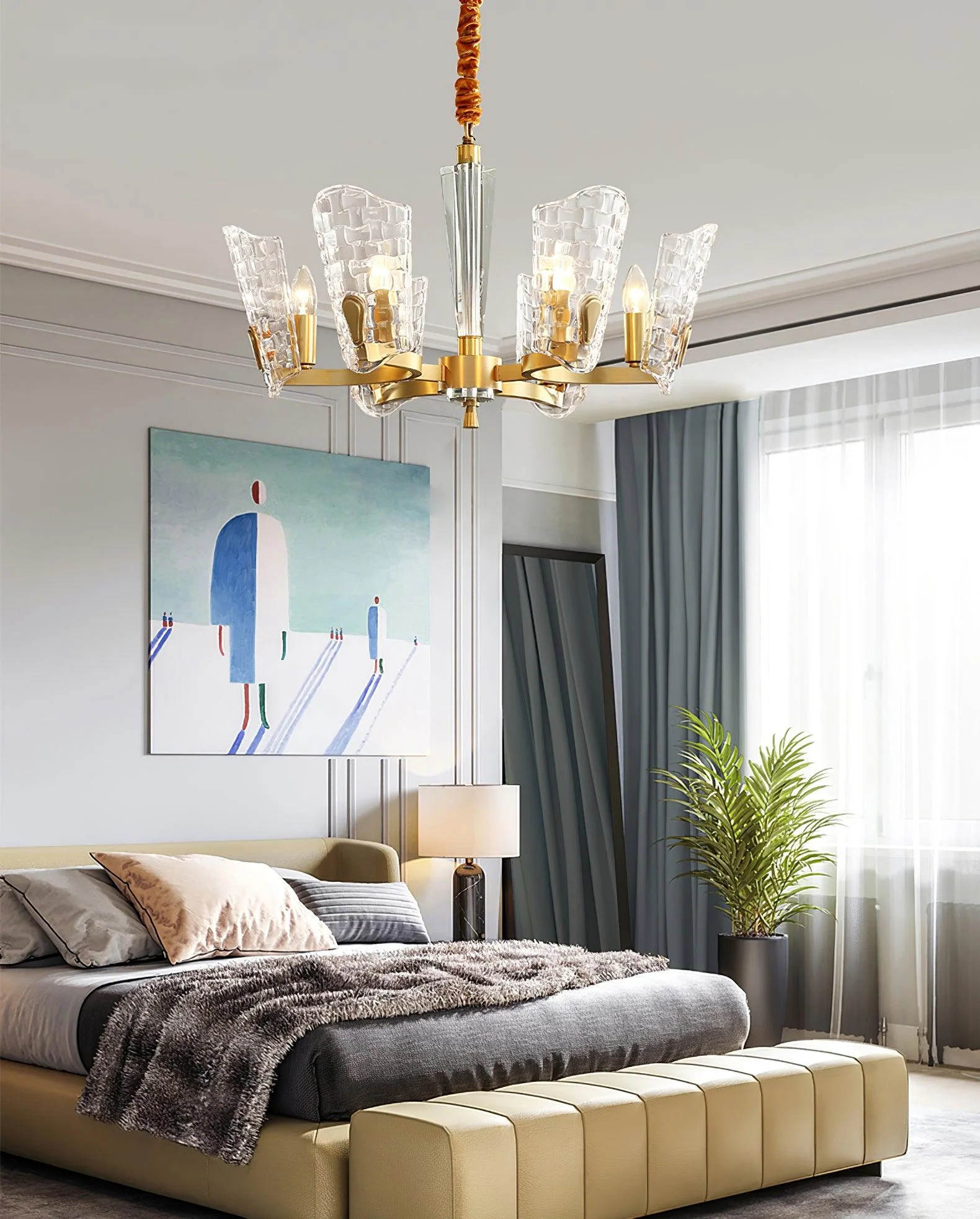Radiant Luxury Brass Chandelier - Image 13