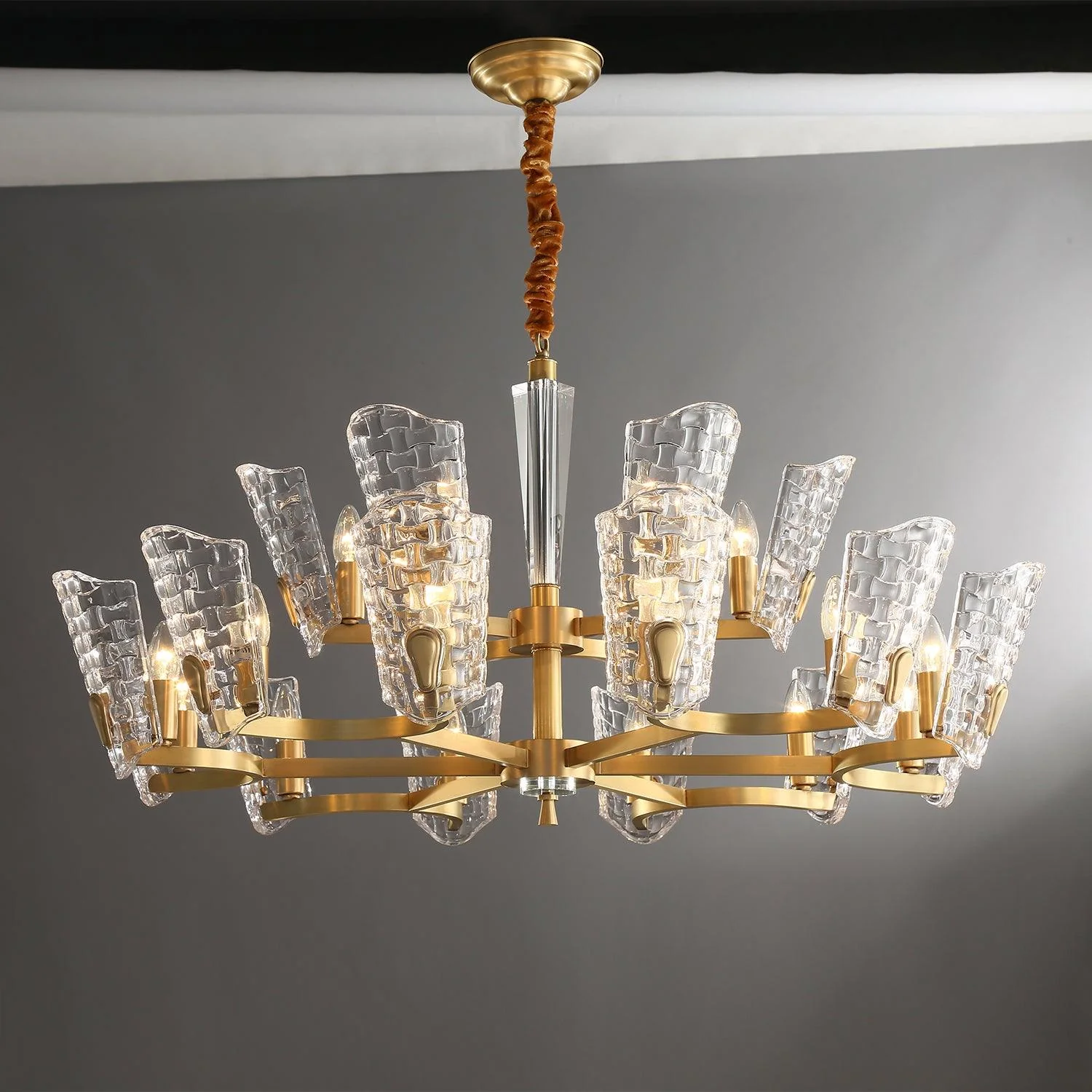 Radiant Luxury Brass Chandelier - Image 19