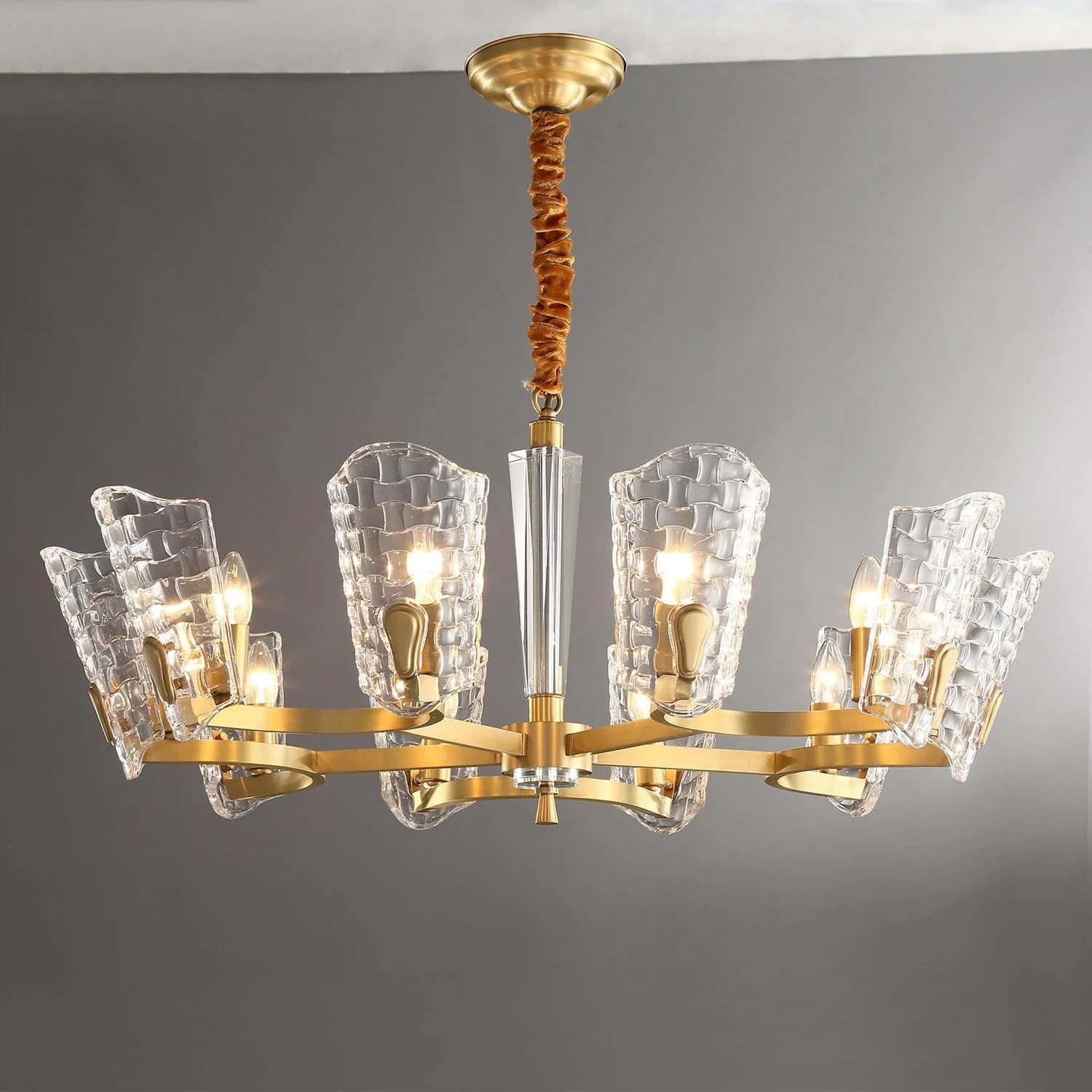 Radiant Luxury Brass Chandelier - Image 3