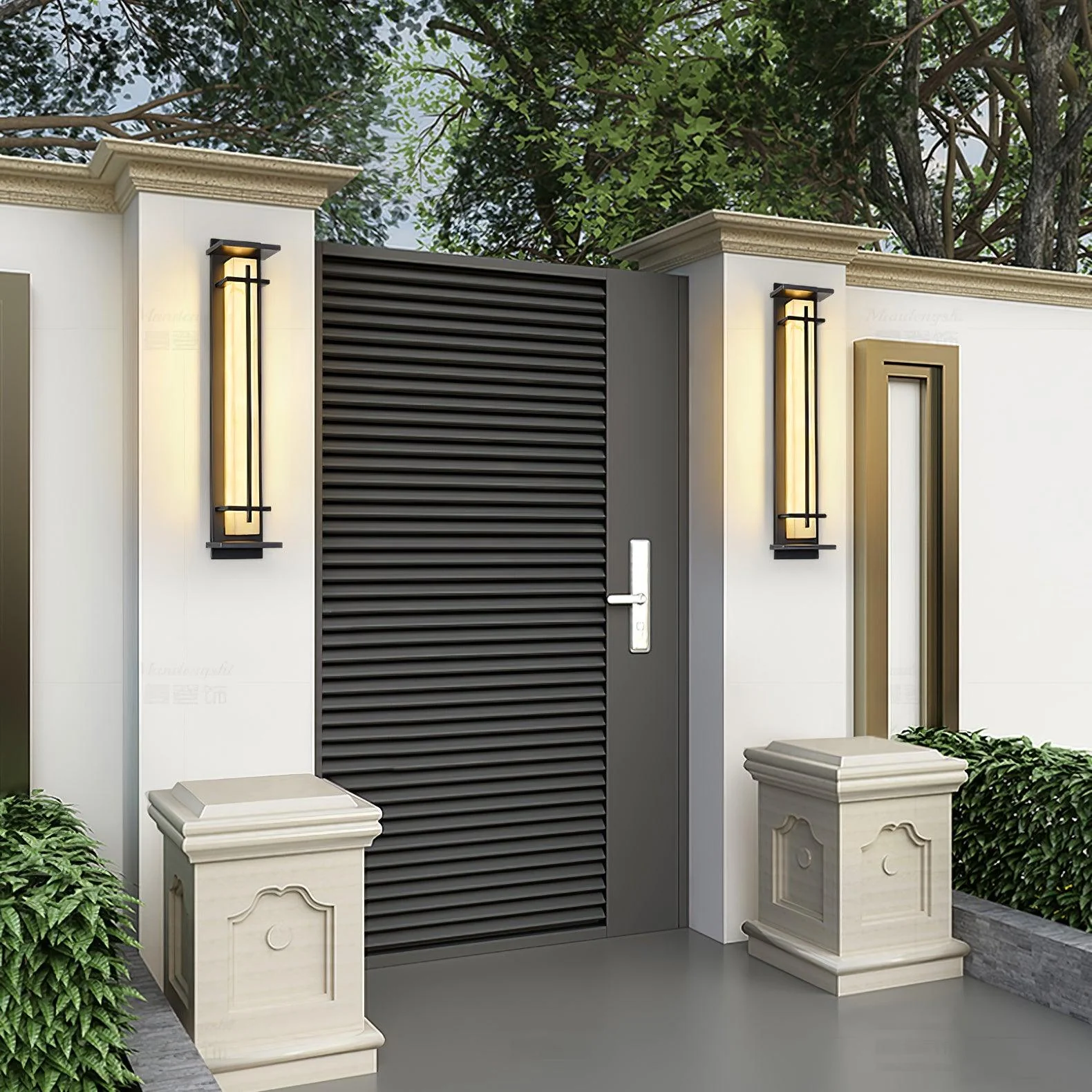 Ray Contemporary Stainless Steel Wall Light - Image 55