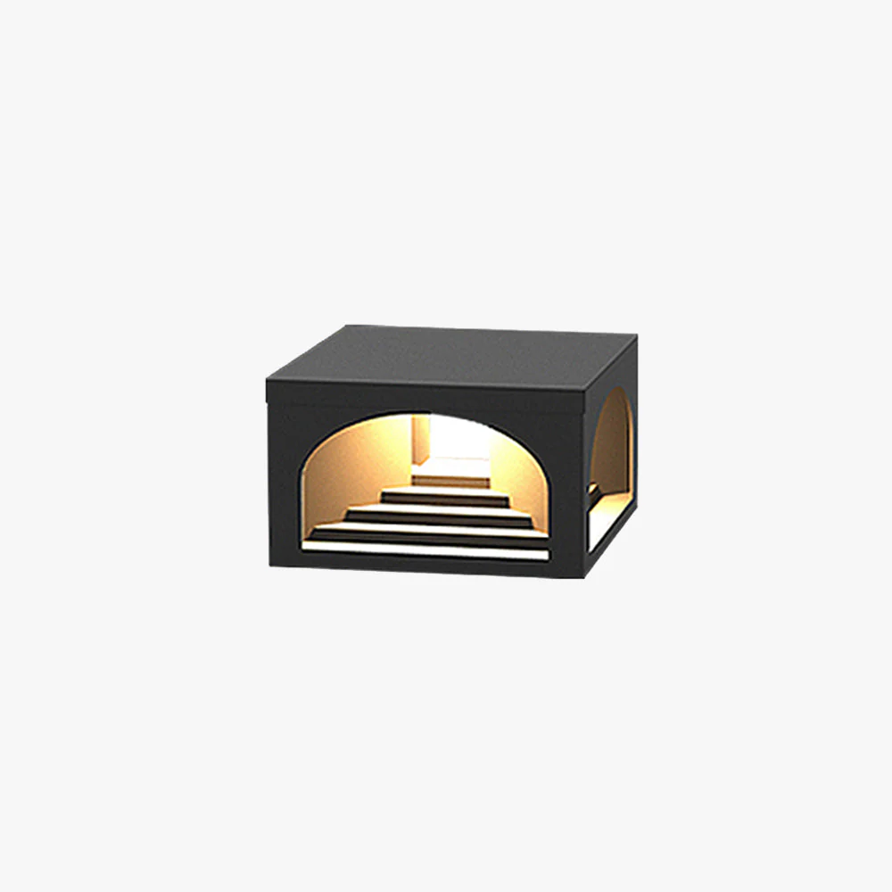 Ray Modern Solar Outdoor Pier-Mount Pillar Light
