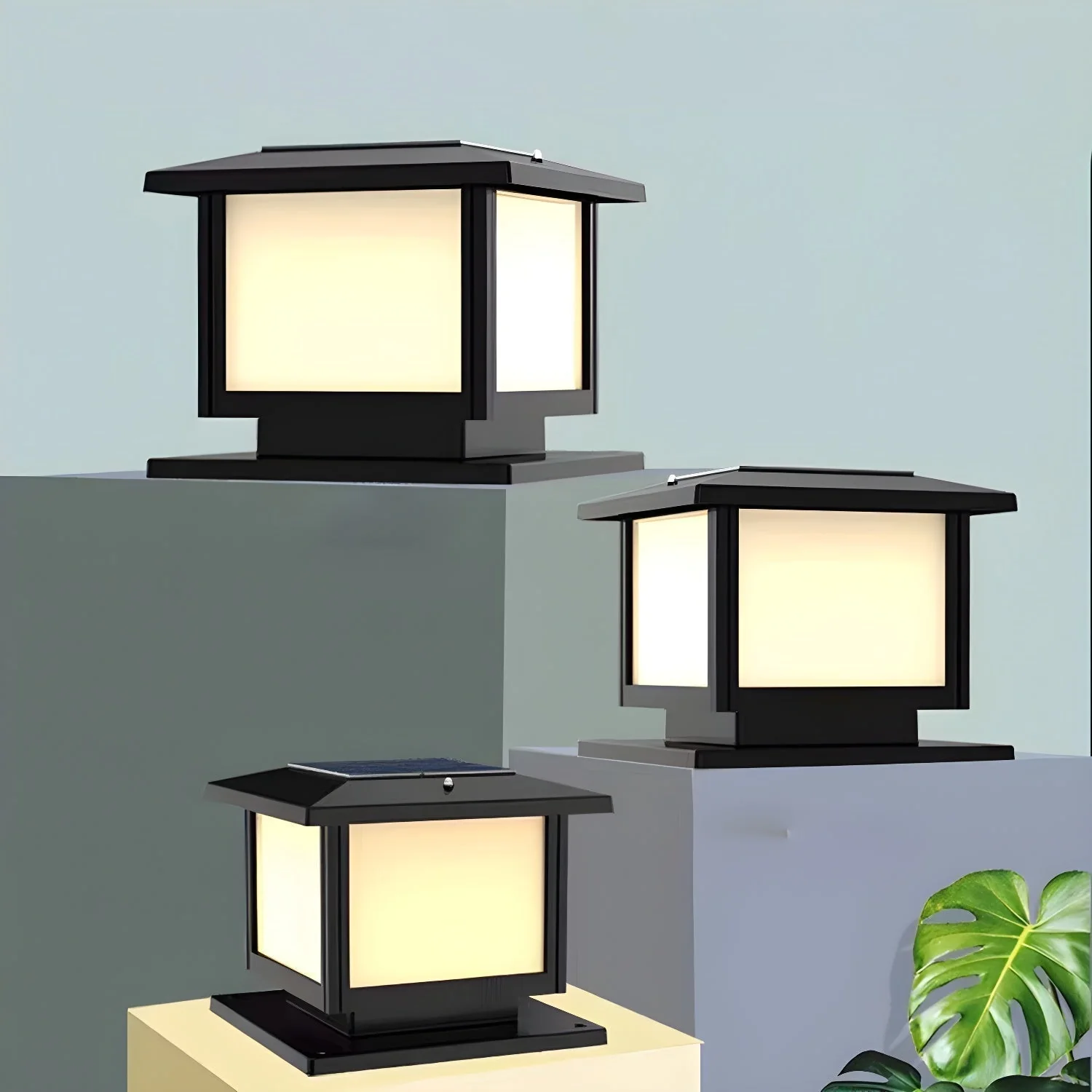 Ray Pavilion-style Square Solar Outdoor Light - Image 14