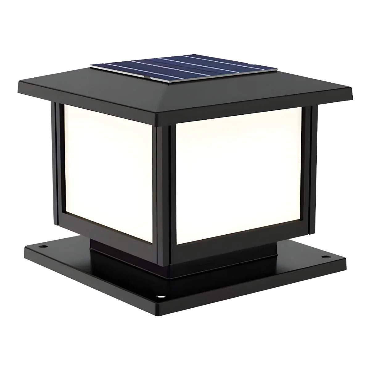 Ray Pavilion-style Square Solar Outdoor Post Light - Image 19