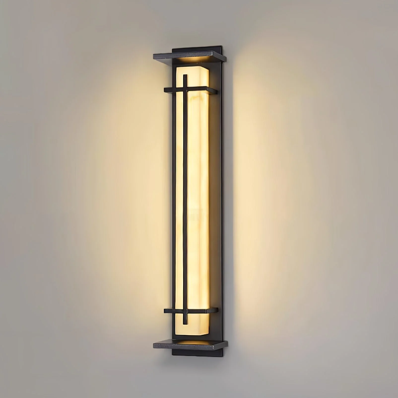 Square Outdoor Wall Light  Imitation Alabaster Waterproof - Image 10