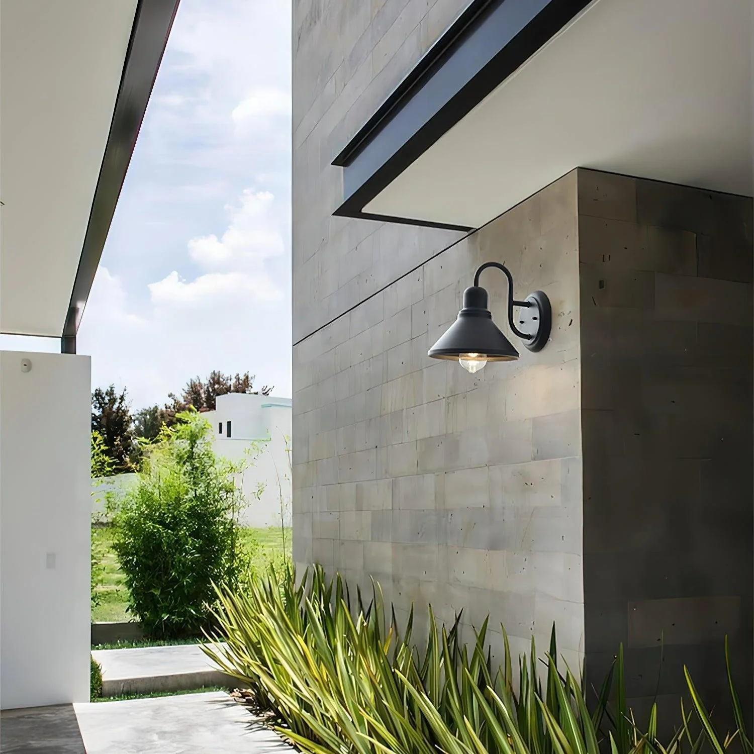Ray Vintage Cone-shaped Ourdoor Wall Lamp - Image 3