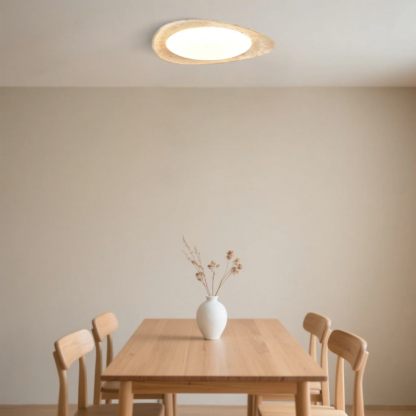 Rayna Wabi-Sabi Travertine Ceiling Light - Image 3