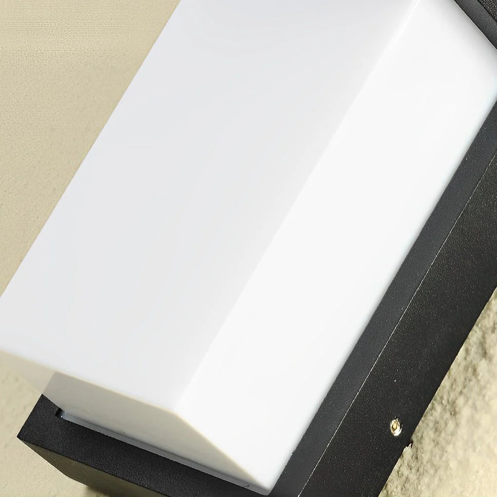 Rectangular Waterproof LED 10W Black Outdoor Wall Light - Image 7