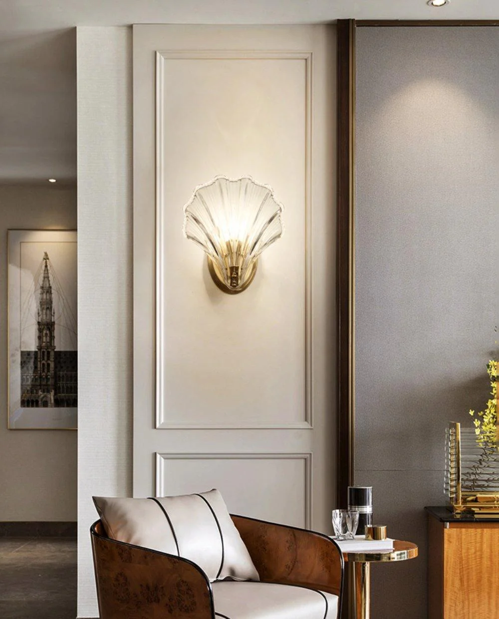 Respected Premium Elegance Brass Glass Wall Light - Image 11