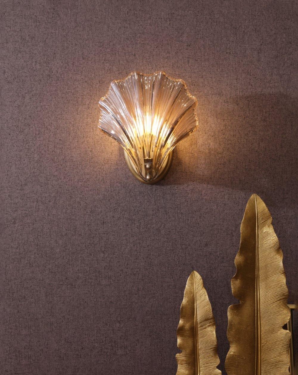 Respected Premium Elegance Brass Glass Wall Light - Image 17