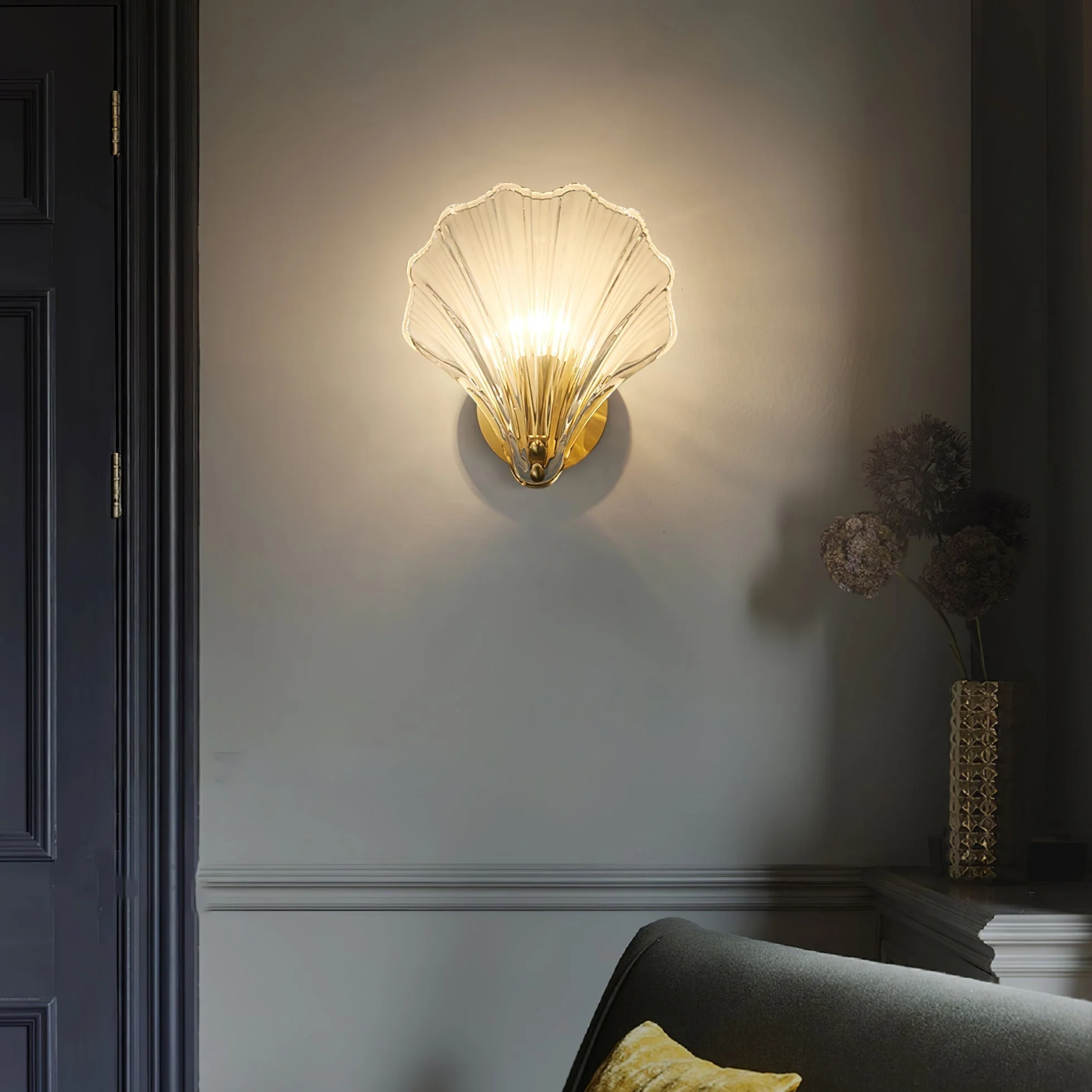Respected Premium Elegance Brass Glass Wall Light - Image 28