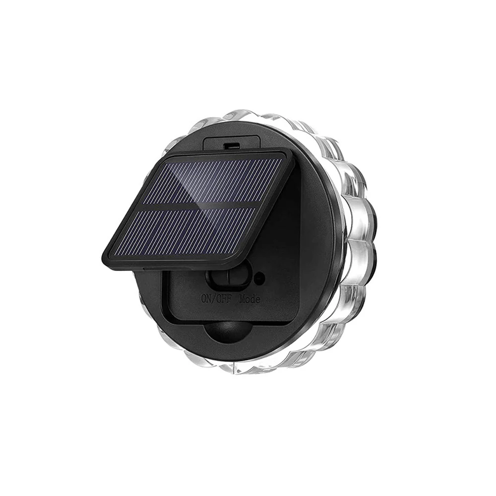 Rex Round LED Art Solar Plastic Outdoor Wall Sconce - Image 8