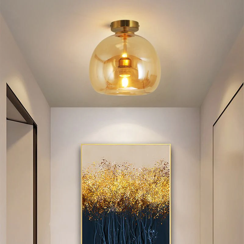 Rhea Glass Semi-Flush Mount Ceiling Light/Pendant Light - Image 5