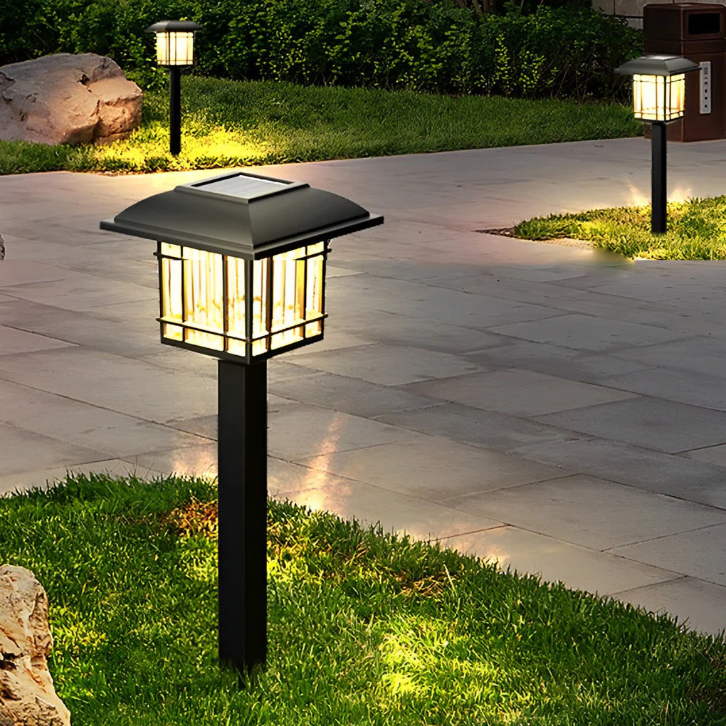 Ridley Vintage-Modern Square ABS Outdoor Lawn Lights
