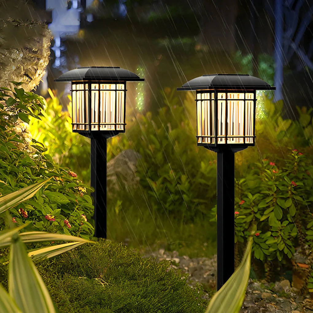 Ridley Vintage-Modern Square ABS Outdoor Lawn Lights - Image 4