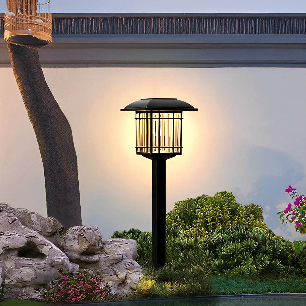 Ridley Vintage-Modern Square ABS Outdoor Lawn Lights - Image 7