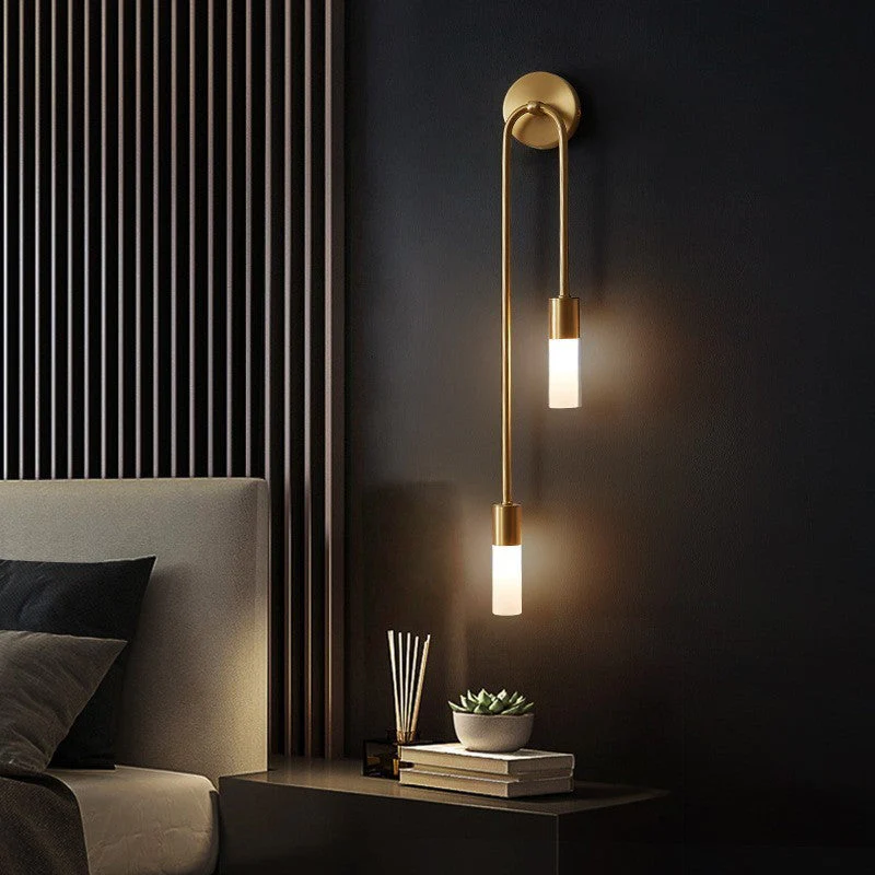 Rime Modern Wall Sconce for Bedeside Gold 2 PCS - Image 2