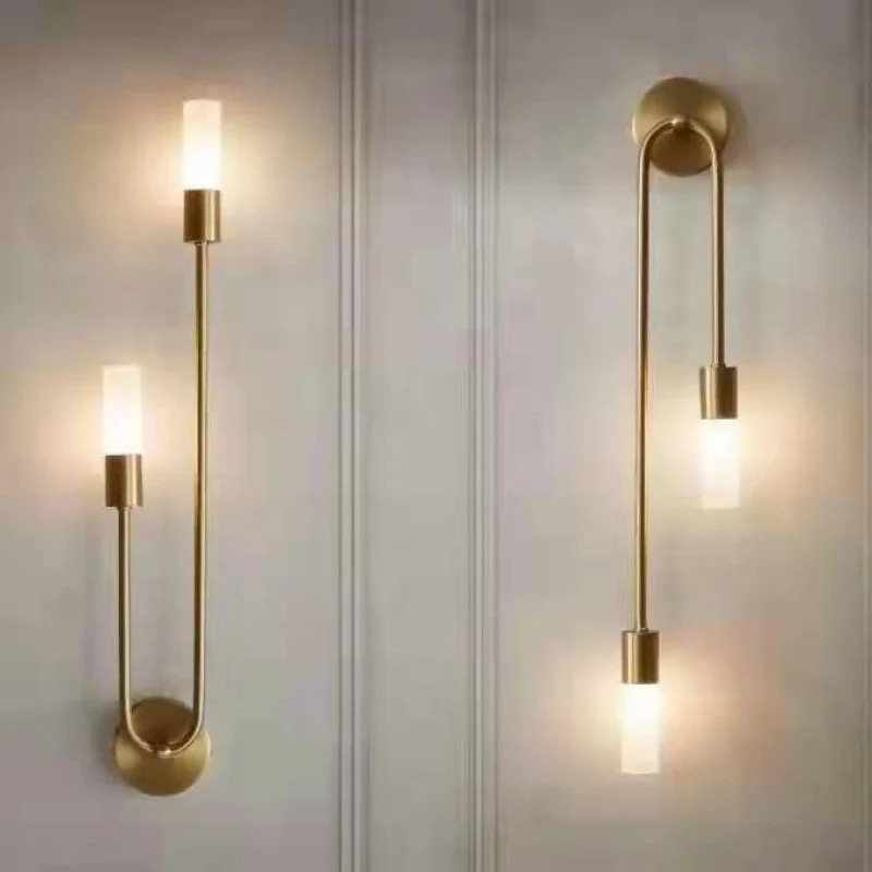 Rime Modern Wall Sconce for Bedeside Gold 2 PCS - Image 3