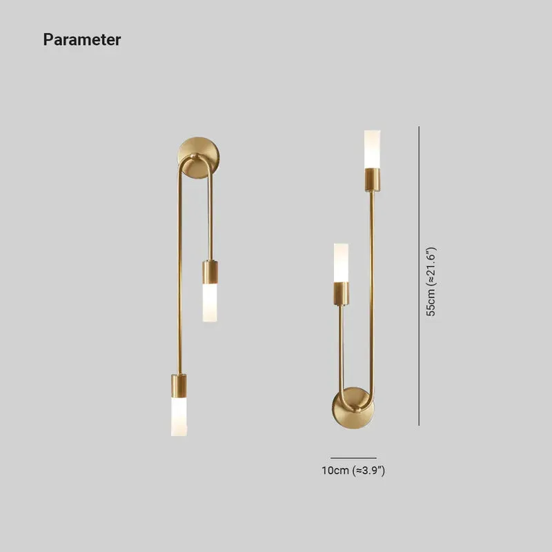 Rime Modern Wall Sconce for Bedeside Gold 2 PCS - Image 7