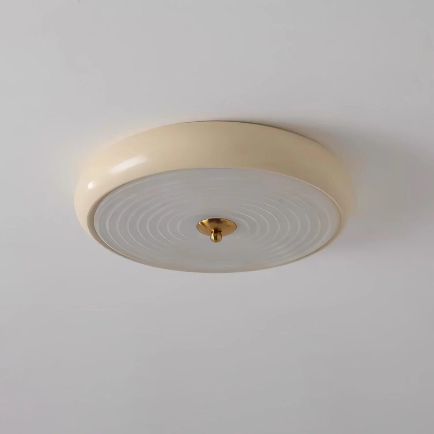 Utheara Modern Minimalist Ripple Cream Glass Ceiling Lamp - Image 12