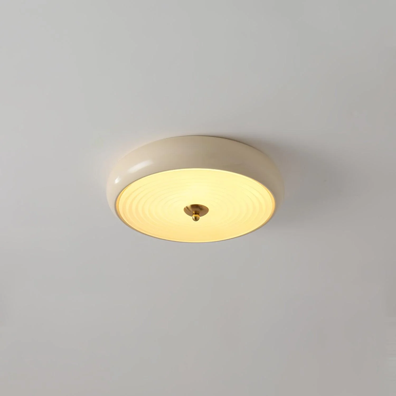 Utheara Modern Minimalist Ripple Cream Glass Ceiling Lamp - Image 14