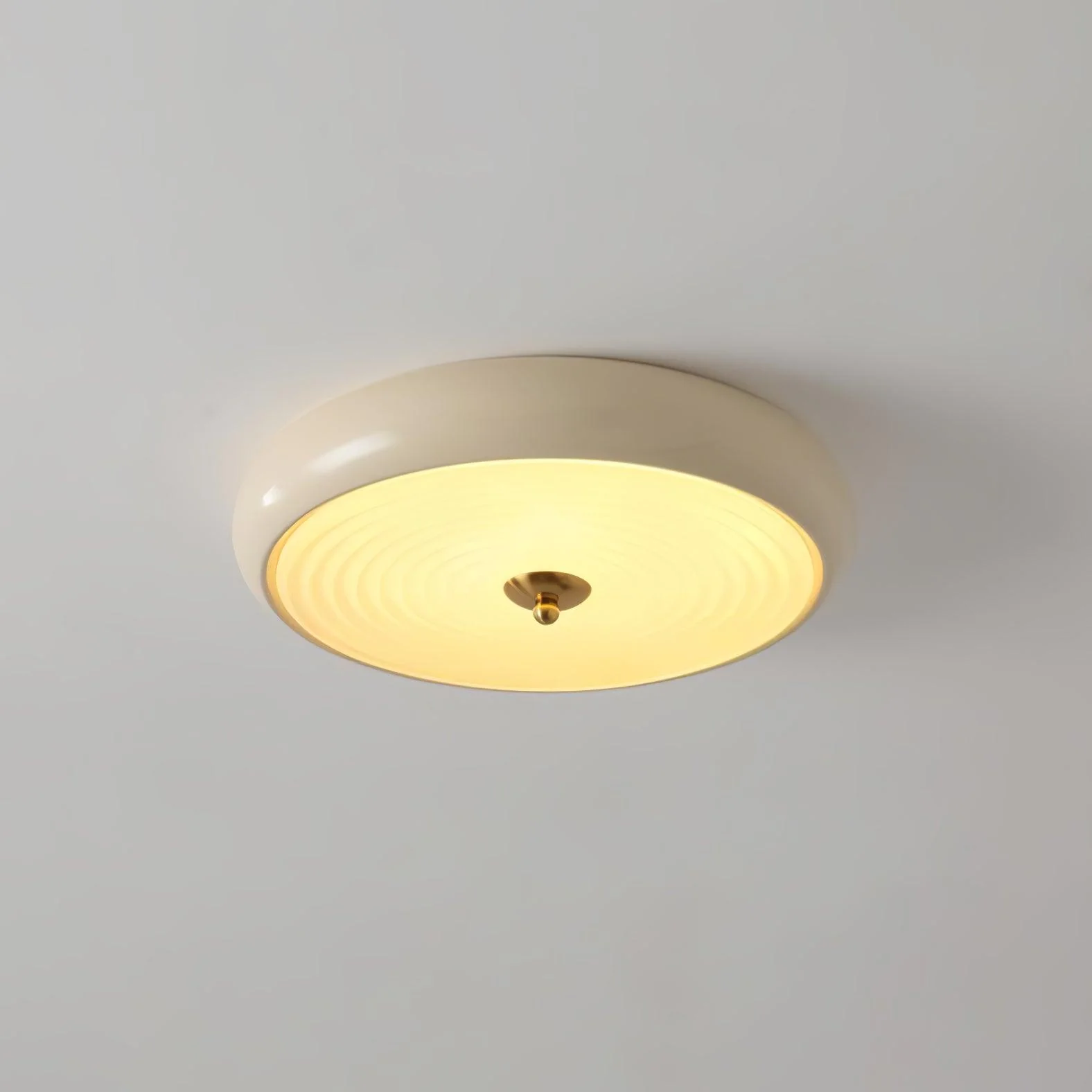 Utheara Modern Minimalist Ripple Cream Glass Ceiling Lamp - Image 15
