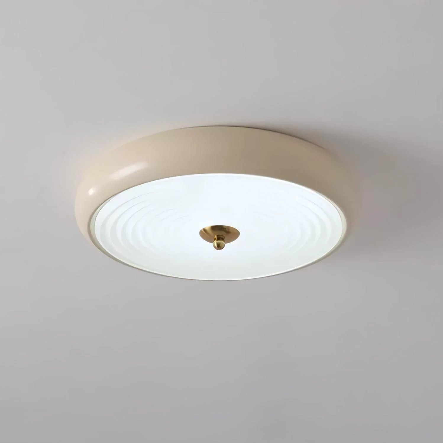 Utheara Modern Minimalist Ripple Cream Glass Ceiling Lamp - Image 23
