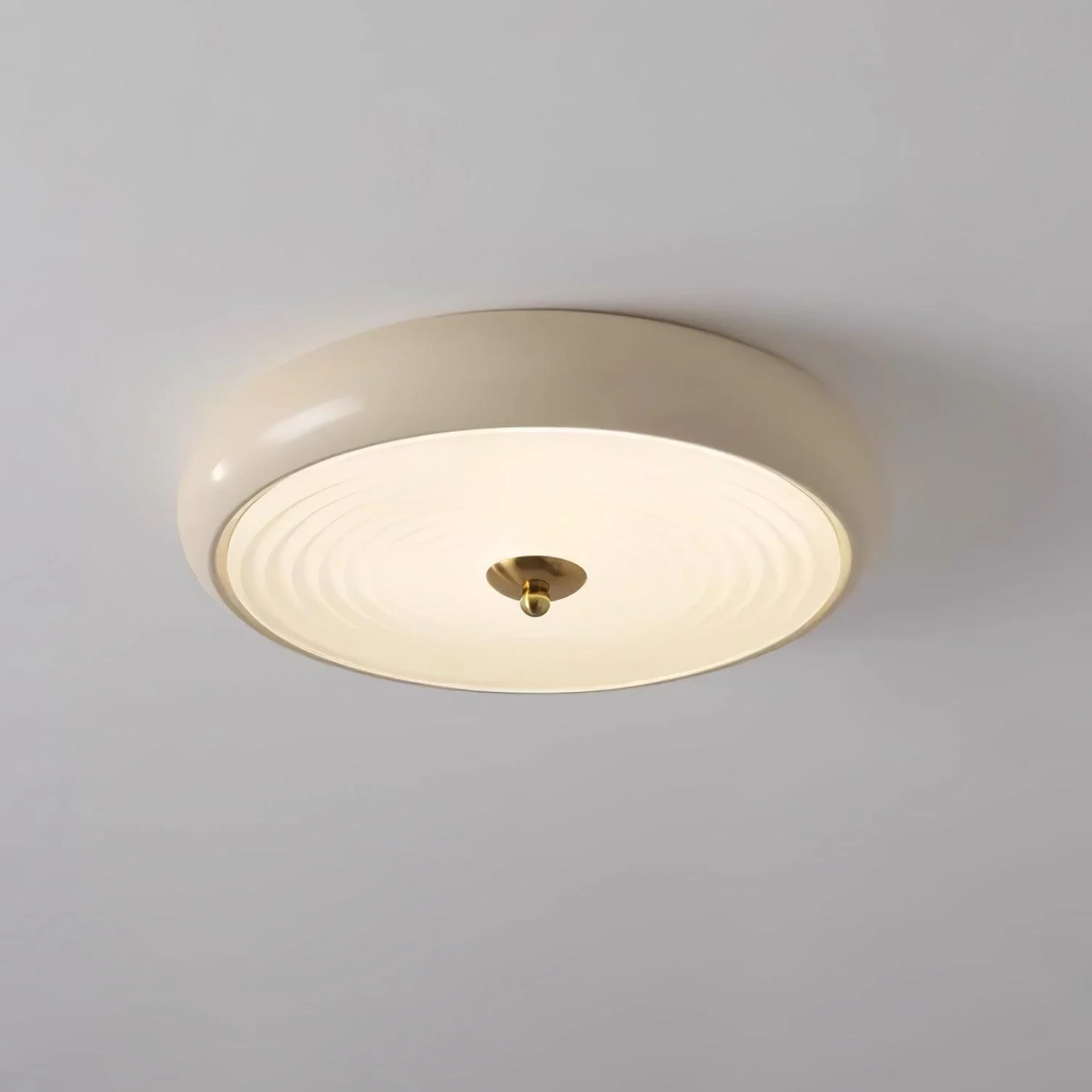 Utheara Modern Minimalist Ripple Cream Glass Ceiling Lamp - Image 24