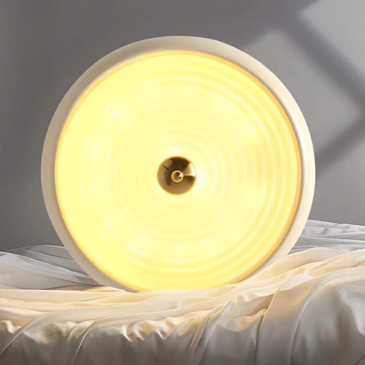 Utheara Modern Minimalist Ripple Cream Glass Ceiling Lamp - Image 4