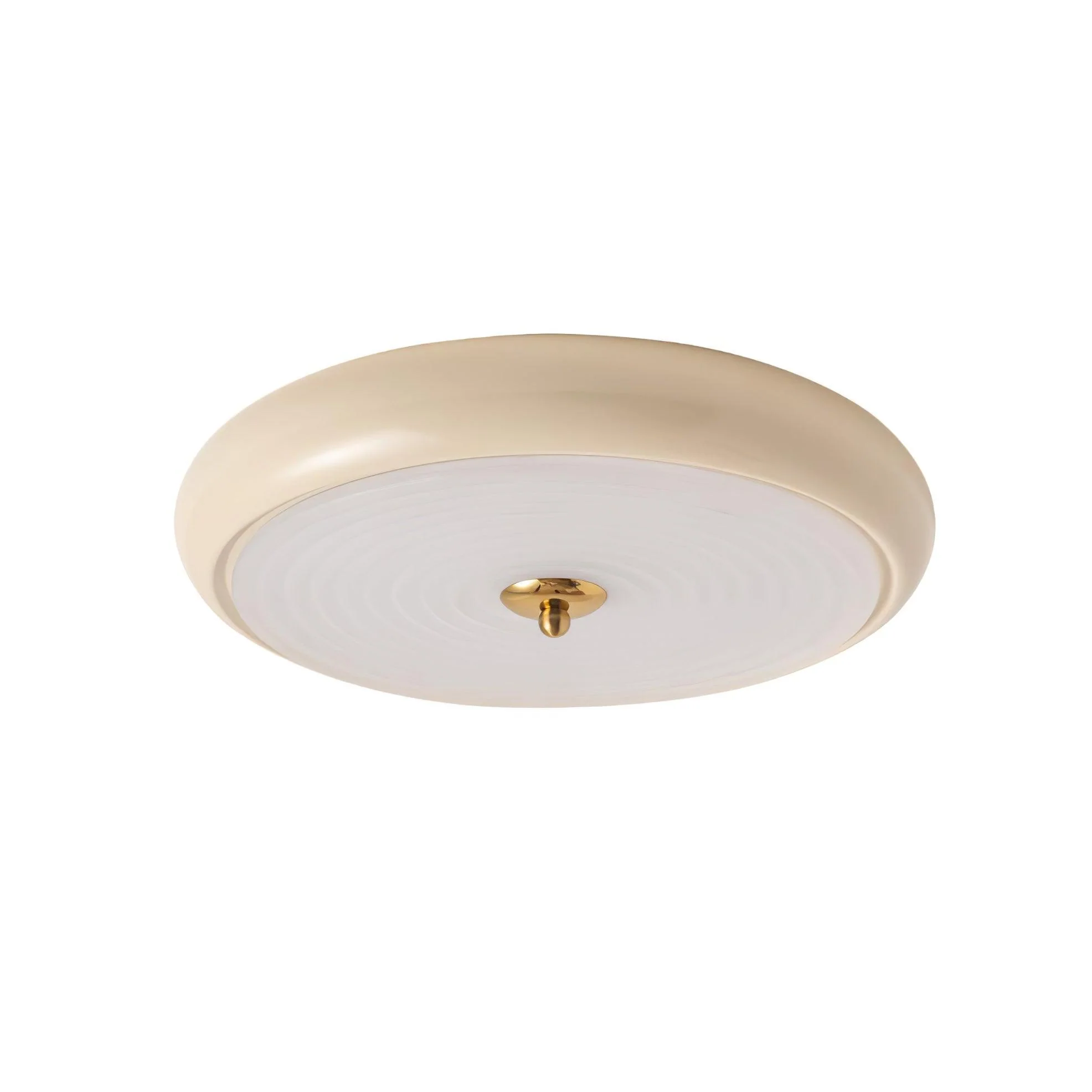 Utheara Modern Minimalist Ripple Cream Glass Ceiling Lamp - Image 7