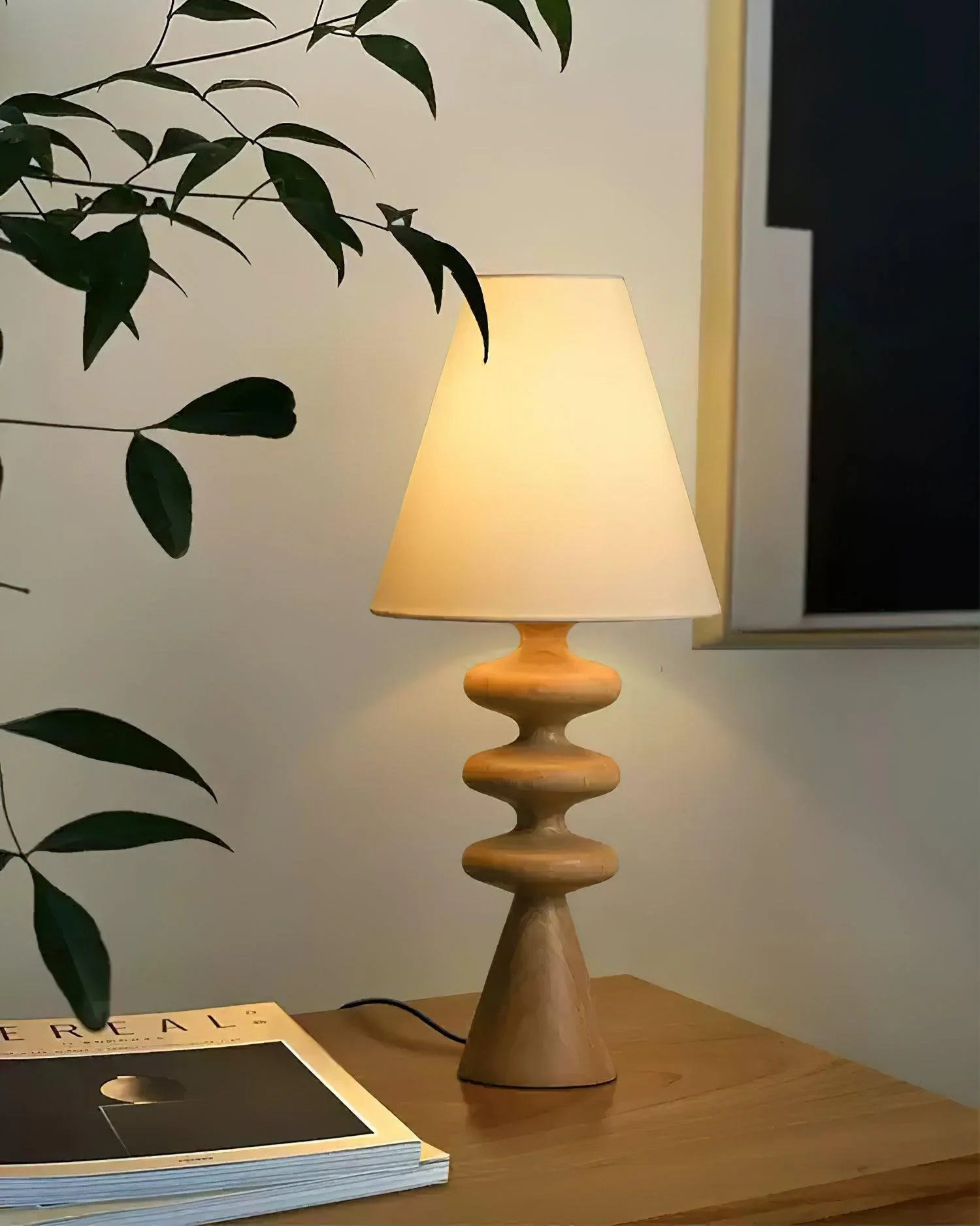 Ripple Sculptural Wood Table Light - Image 14